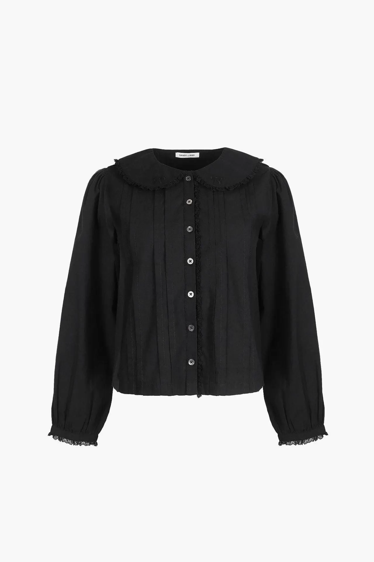 Women Sandy Liang Uniform^Grove Top In Black