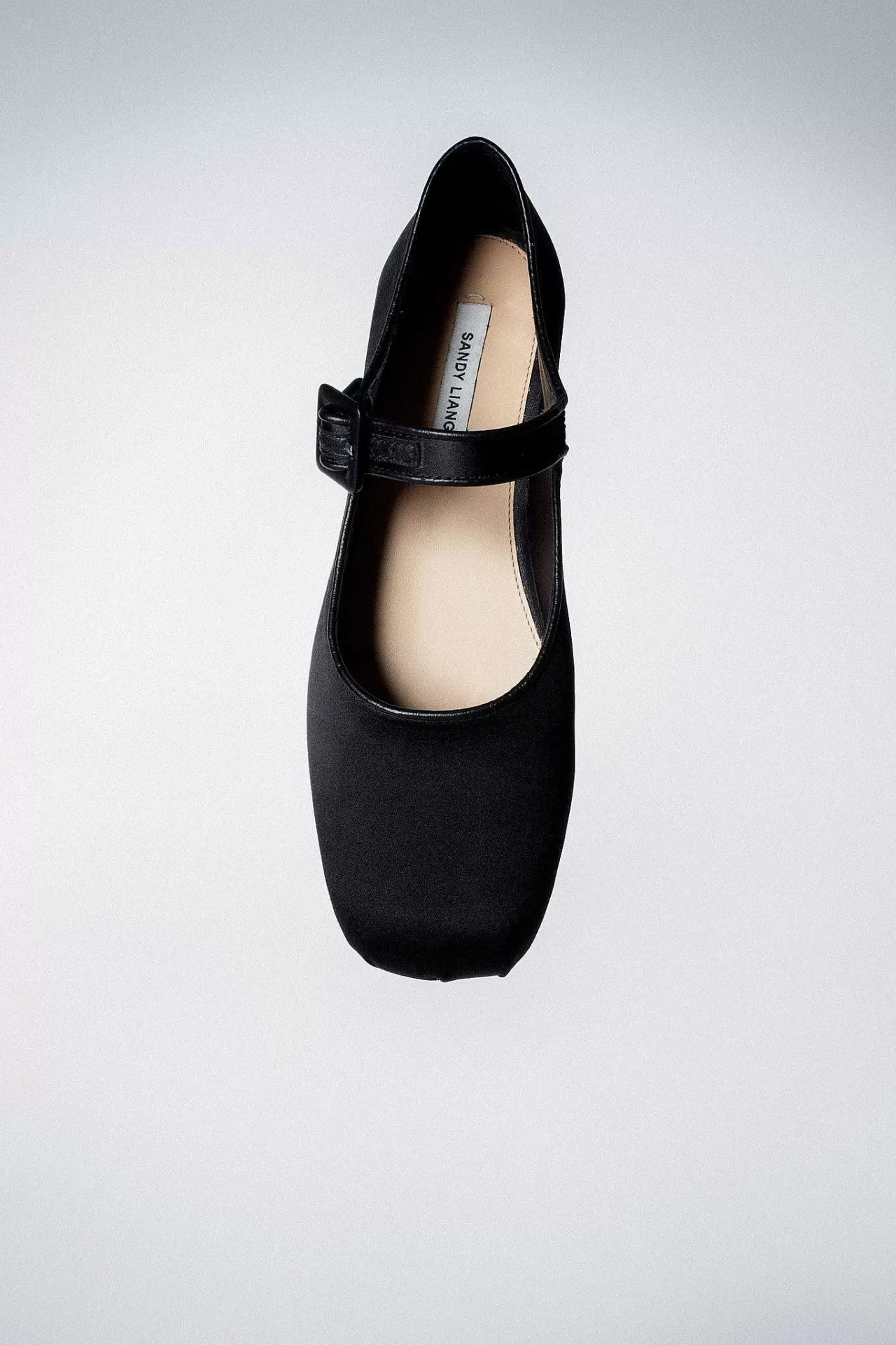 Women Sandy Liang Shoes^Mary Jane Pointe In Black Satin