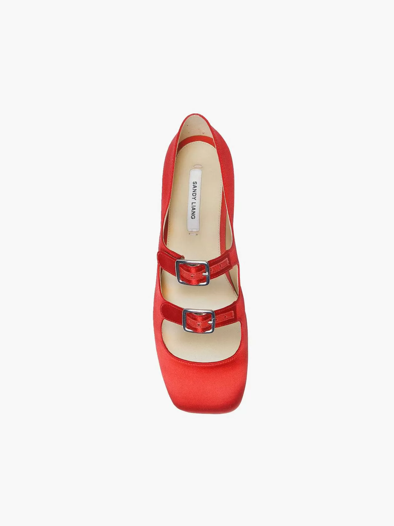 Women Sandy Liang Shoes^Mj Double Strap In Red Satin