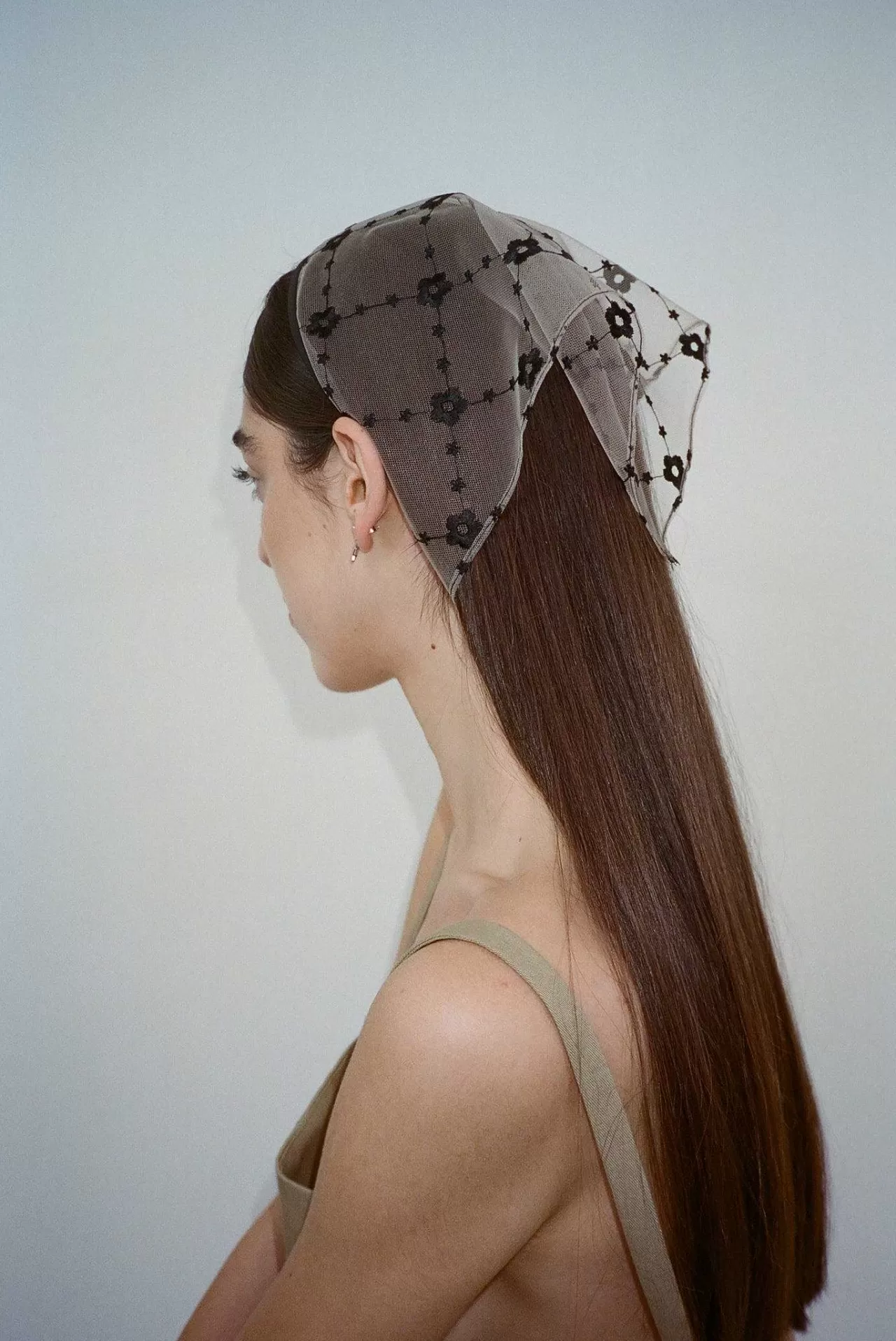 Women Sandy Liang Hair^Ninety Bandana In Flower Grid