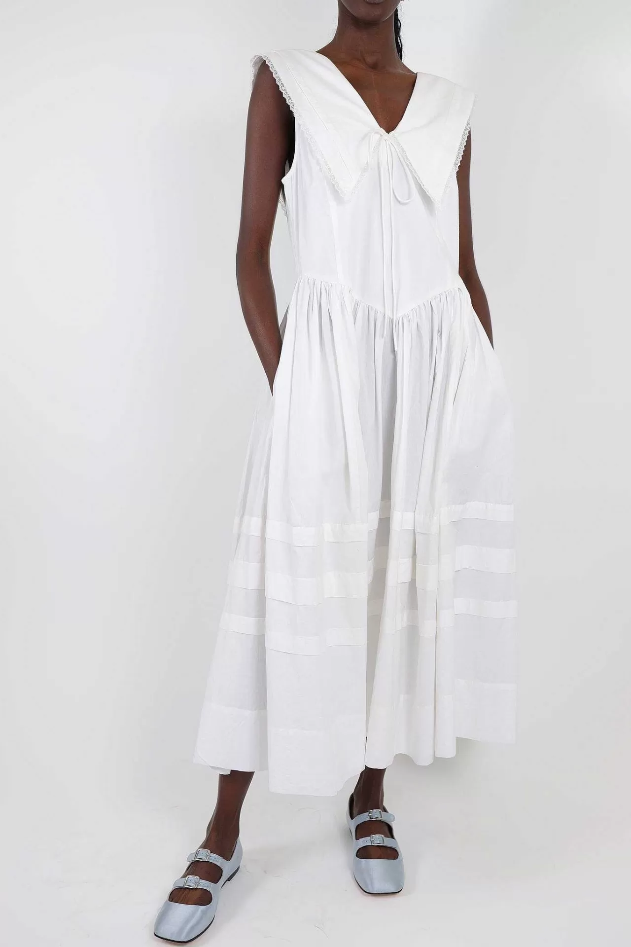 Women Sandy Liang Dresses^Opa Dress In White