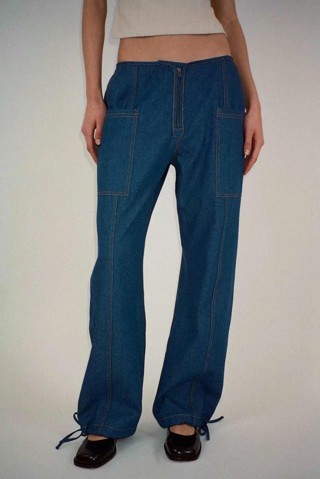 Women Sandy Liang Pants^Tifosi Pant In Indigo