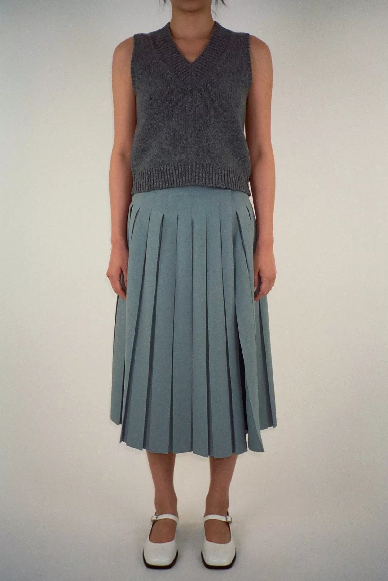 Women Sandy Liang Skirts^Uniform Skort In Grey