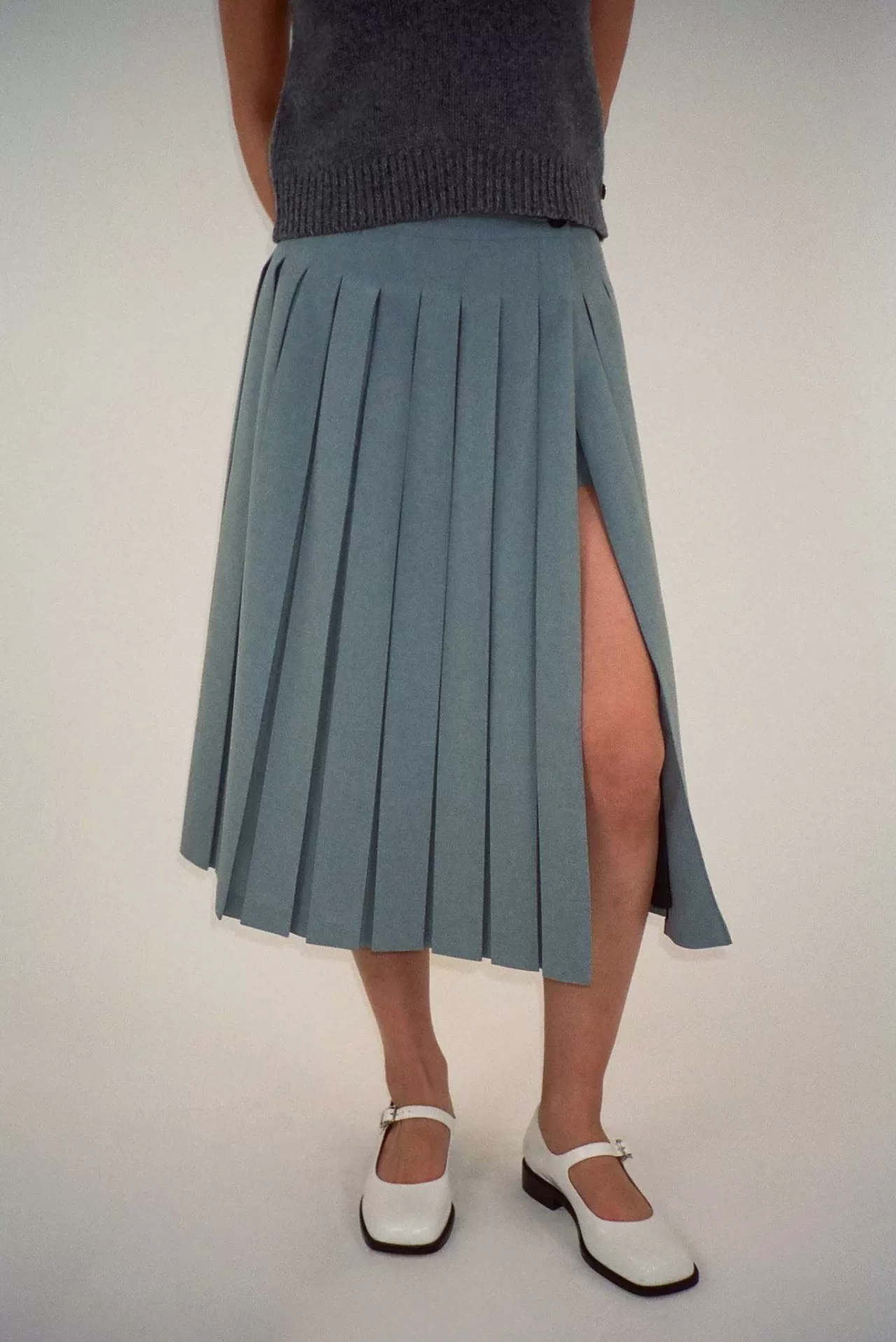 Women Sandy Liang Skirts^Uniform Skort In Grey